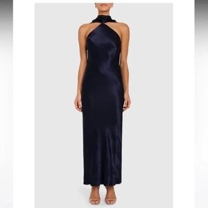 Amanda Uprichard Ashton Drape Satin Gown